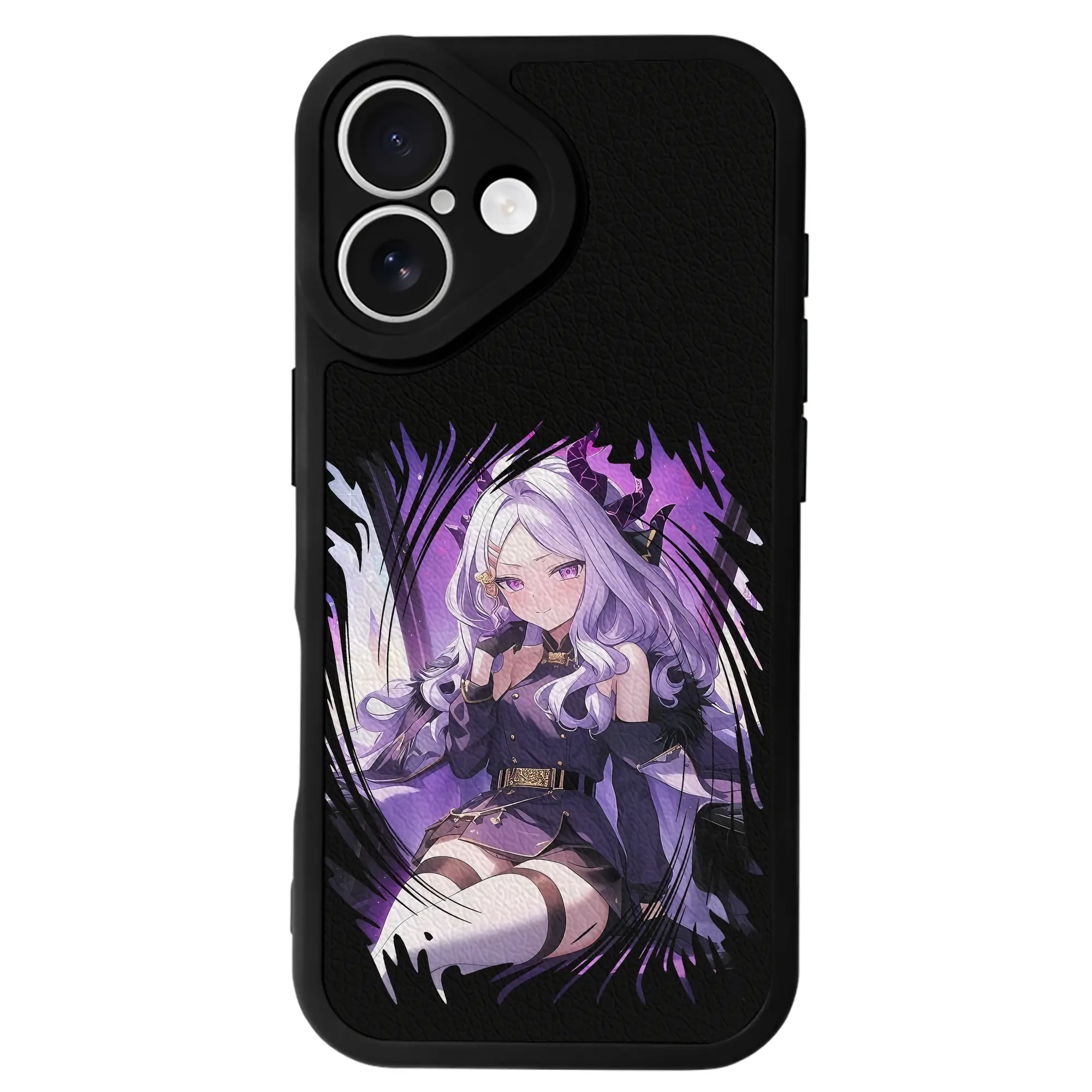 ブルーアーカイブ グッズ 空崎ヒナ - IPhone 16シリーズ対応 ・ シリコンスマホケース ・ レザー調 ・ 高精度フィット ・ 耐衝撃 ・ ワイヤレス充電対応 ・ 精密カット